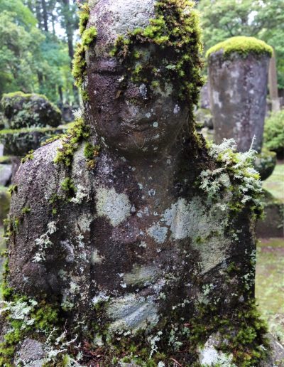 moss covered statue